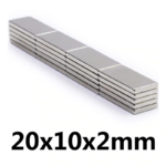 20 x 10 x 2mm super güclü neodimium maqnit bloku