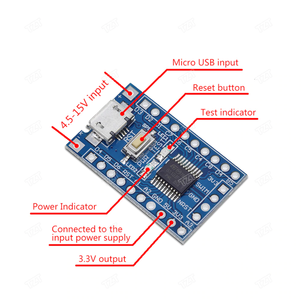 STM8S103F3P6 system board STM8S STM8 development board - Image 2